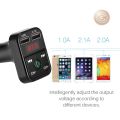 Bluetooth-compatible FM Tran_s_mitter Hands Free Car Kit Car Styling MP3 Music Player TF Flash Music 5V 2.1A USB Charger 12V-24V. 