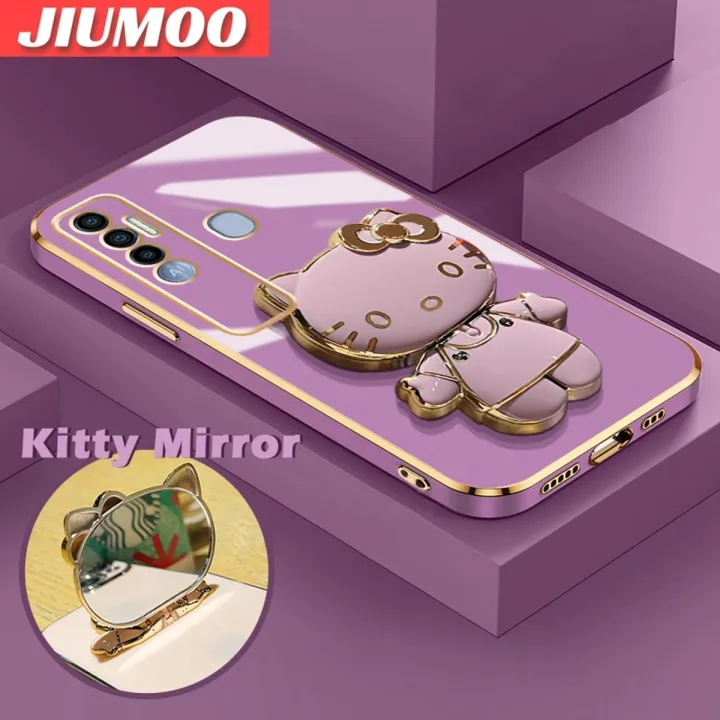 JIUMOO%20For%20Tecno%20Spark%207%20Pro%20Case%20Cartoon%20Hello%20Kitty%20Small%20mirror%20Bracket%20Rotatable%20Adjustment%20New%20Design%20Luxury%20Plating%20Casing%20Full%20Lens%20Cover%20Camera%20Shockproof%20Shell%20Soft%20Protection%20Cases%20-%20Image%202