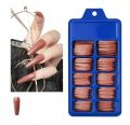100 pcs Coffin Shape Nails For Girls, Artificial Nails, Nails For Girls Beautiful Fancy Nails Fake Nails , Acrylic Nails Nails Kit 100 pcs Set Colorful  Falsee Nails. 