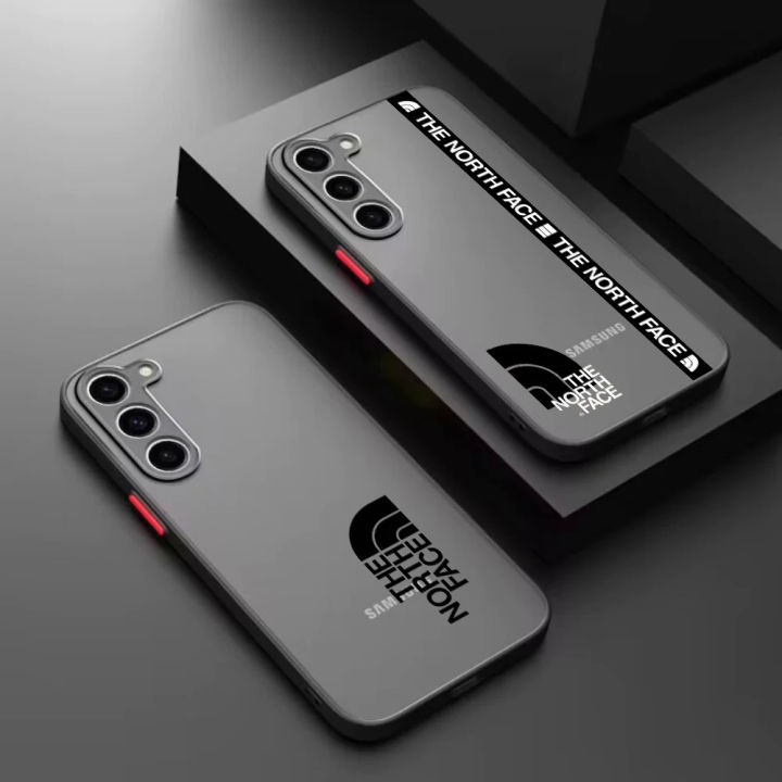 【EmotionaE】Trend Brand The N-North Face Phone Case For Samsung Galaxy S23 S22 S21 S20 FE S10 S9 S8 Plus Ultra Pro 5G Frosted Translucent