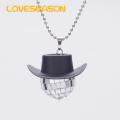Loveseason Cowboy Hat Ornament Shiny Car Rear View Mirror Hanging Cowgirl Hat Disco Ball. 