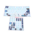 Keyboard Stickers PVC Cartoon Style DIY Decorative Keycaps Stickers for General Desktop Computer 84 to 108 Keys. 