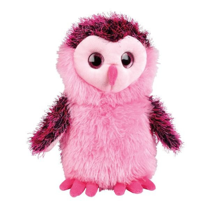 Pink Owl with Glitter Eyes Stuffed Plush Soft Toy ( 10 inches )