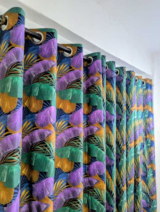 Export Italian Style Cotton Printed Ready Made Curtains For Your Bedroom,window,pardy (1 pc)