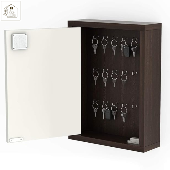 Wooden%20Key%20Hanger%20Box%20Cabinet,%20Key%20Holder%20with%20Locker%20Upto%2018%20Keys%20for%20Living%20Room%20Home%20Furniture%20(Wenge%20&%20White)%20-%20Image%203