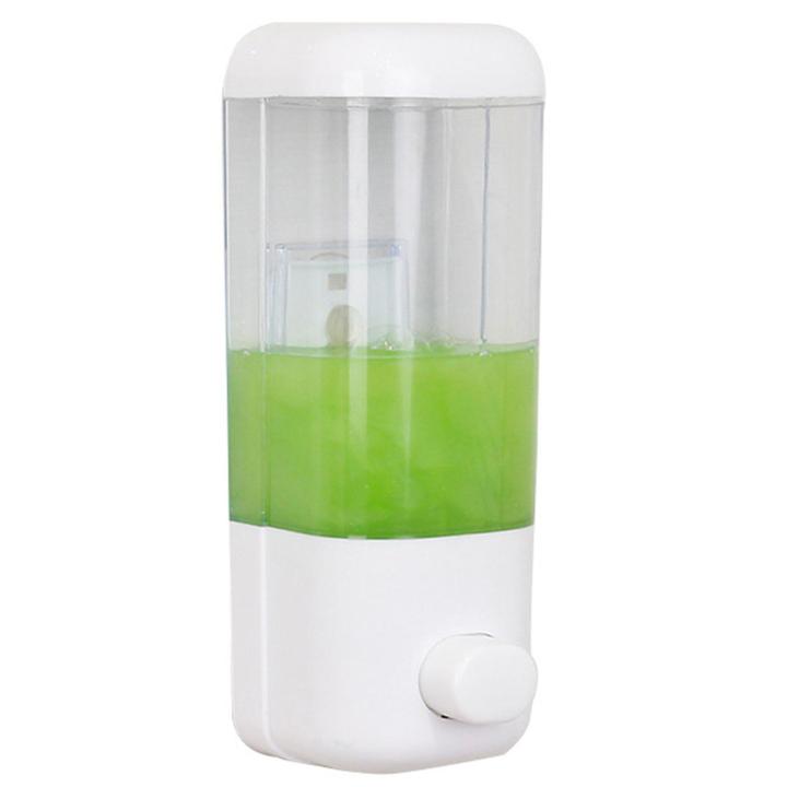 Wall-mounted Soap Dispenser 500ml Wall Mount Soap Dispenser for Home Hotel Bathroom Transparent Squeeze Type Hand Sanitizer Dispensing Box Body Wash Shampoo Lotion Container Easy Installation Soap