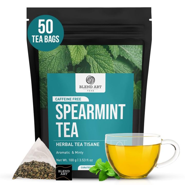 Spearmint Tea Bags 30 Count Herbal Tea Bags PCOS RELIEF Balances ...