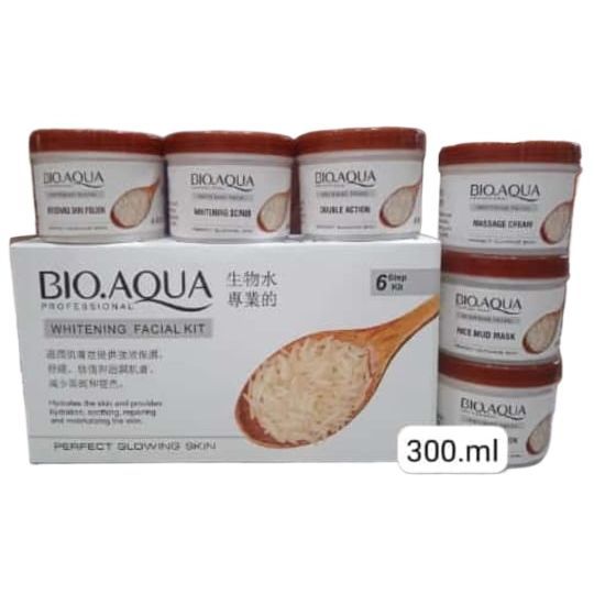 BIO AQUA WHITENING RICE 6 STEP FACIAL KIT | Daraz.pk
