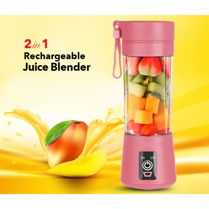 Portable Blender USB Rechargeable Glass Juicer Cup Portable Electric USB Juice Maker Juicer Bottle Blender Grinder