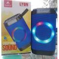 Best Audionic Lyon Rechargeable Bluetooth Speaker Portable Mini Speaker RGB Glowing Lights Speaker with Hanging Strap Multimedia Supported Speaker. 