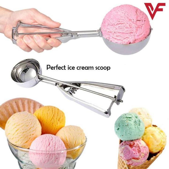 Stainless Steel Ice Cream Scooper Mash Potato Scoop Ice Cream Ball Maker Kitchen Ice Cream Spoon Tools