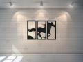 3 Piece Horse Wooden Wall Decor-Horse Wood Art For Home Offices And Gifts,Horse runing panels Wall Decoration,3 Panels Horse Wooden Wall/Decoration Art. 