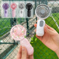 USB Mini Fan Three Speed Regulation Portable Fans Low-Noise Silent Strong Wind Power Battery Power Supply 1Set. 