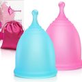 Menstrual Cup Pink and White Color Large & Small  for women best quality Menstrual cup period Medically approved for Menses 100% medical grade quality. 
