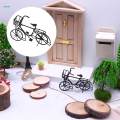 Metal Dollhouse Bike Landscape Decor Miniature Furniture Shopping Bike Figurine 1/12 Scale Model for Shop Garden Scenes Office Home. 