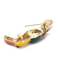 Fion Enamel Colorful Toucan Bird Shape Animal Brooch Pin Jewelry Bag Decor. 