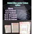 Tape Plastic Bags Transparent Pack of 50, BOPP bags, Self Adhesive Resealable Poly Bags for Garments Packing, Packing Material Self Adhesive Seal OPP Clear plastic Bag - Different Sizes. 