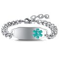 2401 meise charm jewelry hot stainless steel medical alert bracelet for women and men. 