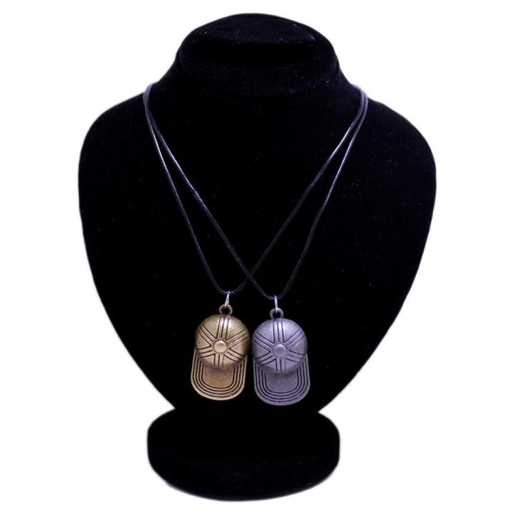 Pack of 2 - Silver & Metallic Caps Pendant For Unisex