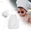 2 Pieces Baby Chef Apron and Hat Infant Baby Chef Costume Kids Costumes Set. 