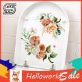 Toilet Sticker Self-adhesive Waterproof Long-lasting Eye-catching Floral Design for Home Bathroom Decor. 