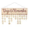 to Remember Wall Hanging Board Family Celebrations Board for Birthday Gift Wooden Calendar Birthday Reminder Days. 