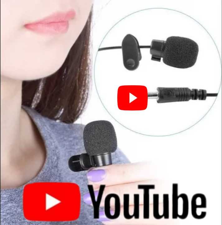 Long Mic For Smart phones  Mobile PC Laptop Pro Wired Mic Microphone Collar for Voice Recording