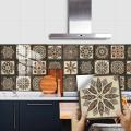 10pcs/set Moroccan Style Tiles Sticker Kitchen Backsplash Oil-proof Cupboard Washbasin Peel Stick Waterproof Art Wallpaper. 
