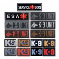 K9 Service Dog Be Kind to Dogs Patches IR Reflective Fastener PVC Rubber Embroidered Appliqued. 