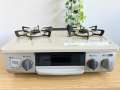 Japanese Rinnai  Gas Stove Double Burner Non-Stick Single-Sided Grill Press Button Full Automatic Conteiner Item Made In Japan. 