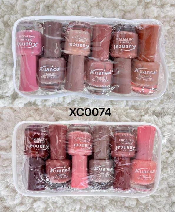 “12pcs Nude Nail Polish Set Long Lasting Quick Dry Matte & Gloss Shades ...