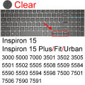 Keyboard Cover for Dell Inspiron 15 3000 5000 3510 3511 3515 3520 3521 3525 5510 5515 5518 Pro Silicone Protector Skin Case 15.6. 
