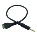 【All Of Me】3.5mm TS Mono Male 2 Pin Screw Terminal AUX Headphone Balum 0.3m. 