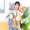 Cute buck tooth rabbit plush toy little white rabbit doll doll doll funny gift men and women birthday gift. 
