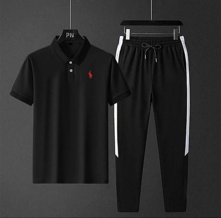 FDK-Stylish Polo Stylish Embroidered Logo Tracksuit For Men