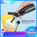 500mL Black Aluminum Whipped Dessert Cream Butter Dispenser Whipper Foam Maker. 