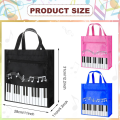 3 Pcs Piano Keys Handbag Small Piano Music Bag Reusable Tote Bag Shoulder Shopping Bag Book Bag Tote 31.5 X 11 X 28.5cm. 