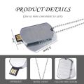 Metal Soldier Necklace USB Flash Drives 128GB Waterproof Pen Drive 64GB Free Custom Logo Rectangle Creative Memory Stick 32GB. 