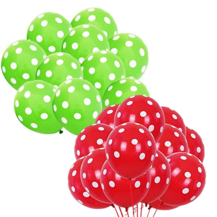 45 pcs 12 inch Red Polka Dots Balloons for mini mouse them Birthday Decoration Polka Dots Red Dotted Balloons Latex Party Balloons for Wedding Birthday Party Festival