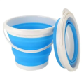 Foldable Silicon Bucket| Folding Bucket Is Durable Suitable For Travel-Outdoor And Home Cleaning| Multifunctional Portable Folding Bucket For Clothes Storage-Bathroom Tool-Car Washing-Fishing And Camping| Portable Folding Dust-Bin Basket| Laundry Basket. 