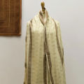 Self Checkered Embroidered Pure Malai Lawn Summer Shawl | Namaz Chadar | Chaddar For Girls | Dupatta For Women | Mominas. 