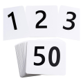 50Pcs Table Numbers 1-50, 3.7x4 Inch Table Numbers, Double Sided Table Number Cards - for Wedding Reception Restaurant. 