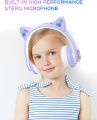 Cat Ear Headset, Bluetooth 5.0 LED Cat Ear Headphones Kids Headset Young Glowing Cat Ear Headphones - Bluetooth Headphones for Kids, Cute Ear Cat Ear LED Light Up Foldable Headphones. 