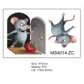 Wall Sticker Anti-mold 3D Two Funny Rats PP Wall Decoration Picture. 
