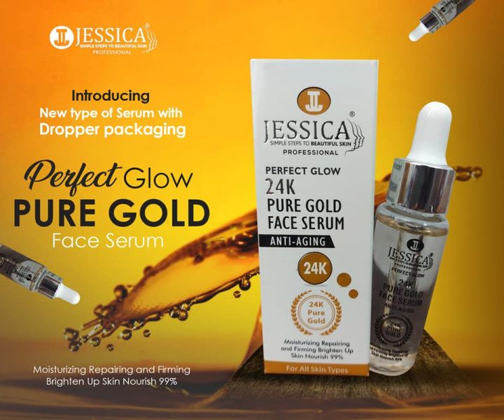 Jessica 24K Gold Anti Aging Face Serum - 25ml