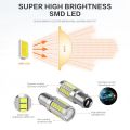 ICQURBT Super Bright Led 1157 Led Light Bulb P21/5W BAY15D Led Bulbs with 33SMD 5730 Chipsets, Xenon White (Set Of 4). 