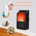 Heater for Indoor Use, 800W Ecoheat Small Space Heater with PTC Ceramic Heating Element Adjustable Thermostat Wall Outlet Electric Heater for Office, Bedroom, and Bathroom. 
