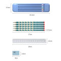 8 in 1 Pens Storage Box With 5 Pencils 1 Eraser and 1 Ruler Kawaii Stationery Storage Box Desk Organizer School Supplies Gifts. 