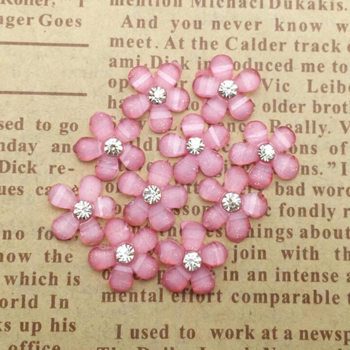 NEW DIY 20pcs 10mm resin flowers flatback Scrapbooking for phone/wedding Crafts Cologo