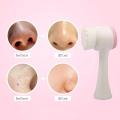 2-in-1 facial cleansing brush, silicone manual Double-sided Facial Cleansing Brush and Pore Cleansing Face Brush, deep cleansing skin keratin cleaning system, super soft massage pores, suitable for all types of skin (pink). 